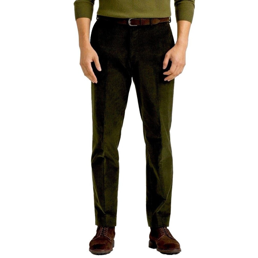 Proper Cloth Corduroy Stretch Dress Pant Cotton Olive Green Size 34x30